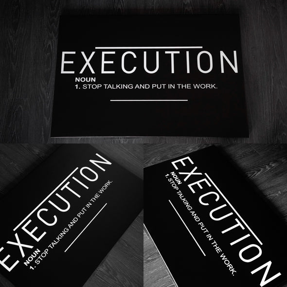Execution Definition Noun Canvas Poster Banner Print
